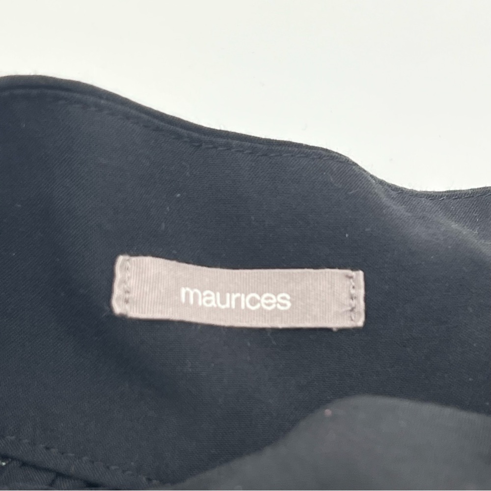 Maurices Black Tie-Front Shorts - Picture 4 of 5